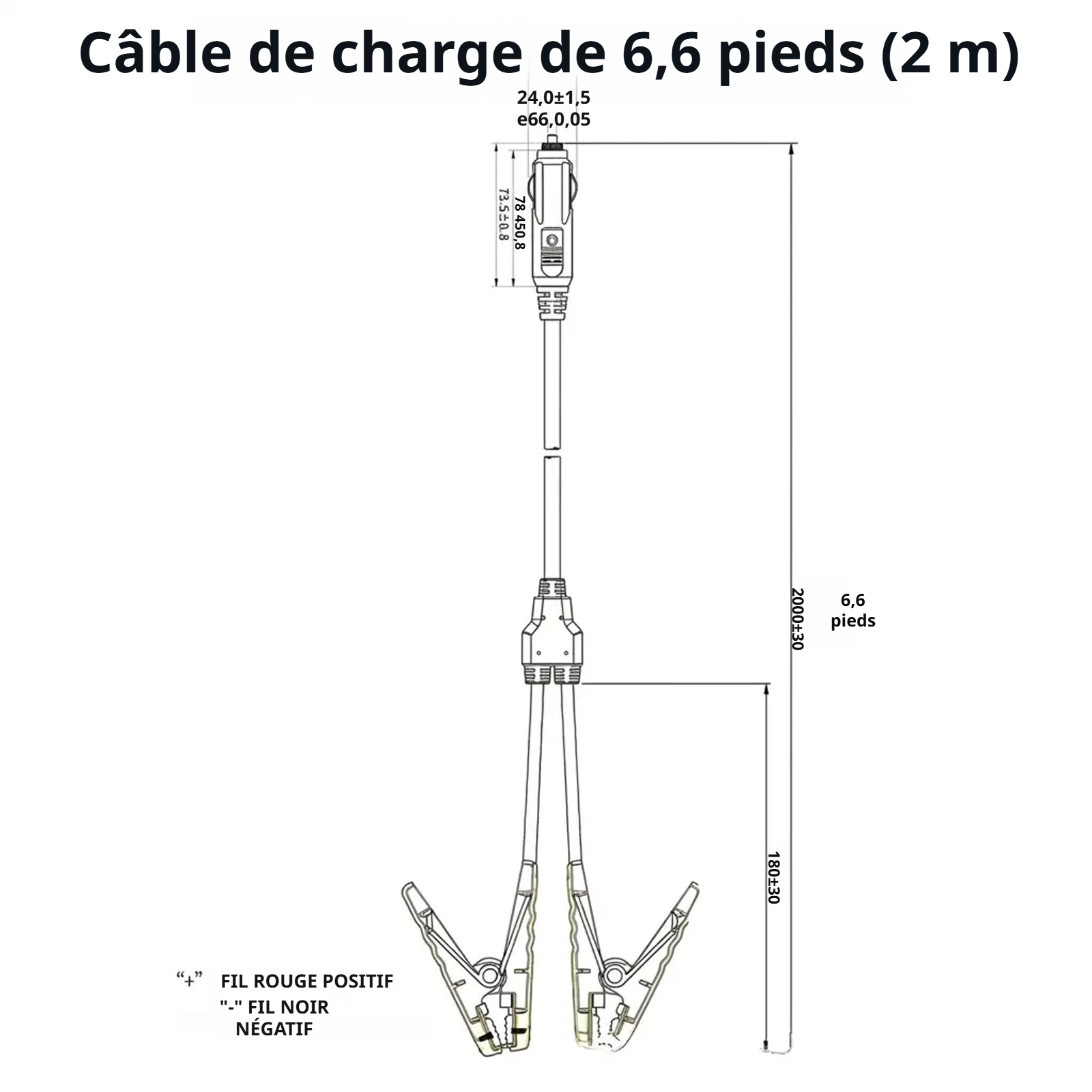 Accessoire de recharge batterie pour véhicule