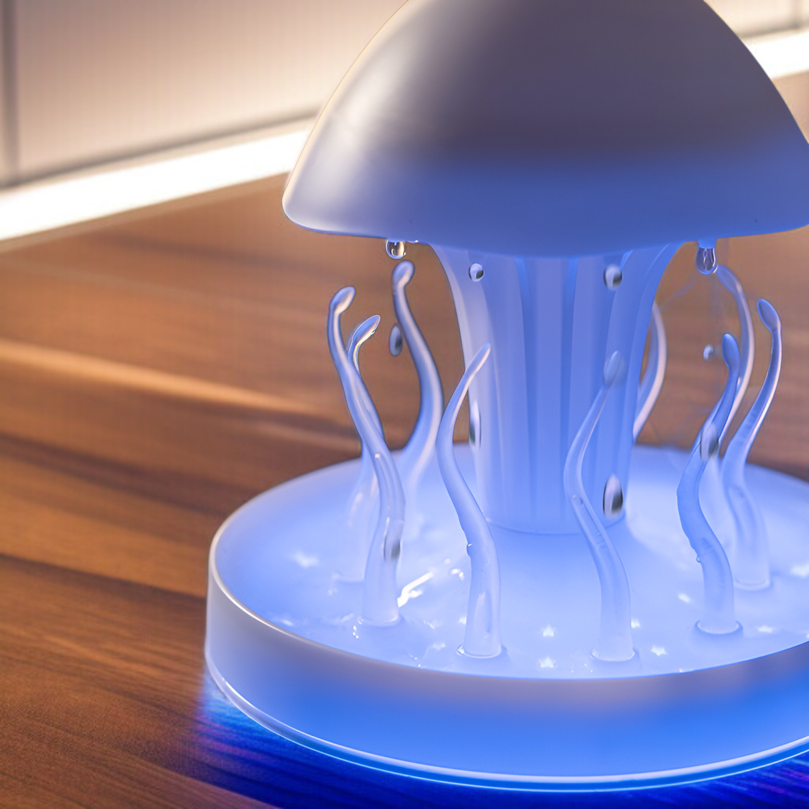 JMY Rotierendes Quallen-Regentropfen-Aromatherapie-Diffusor für ätherische Öle, für Zuhause, buntes 