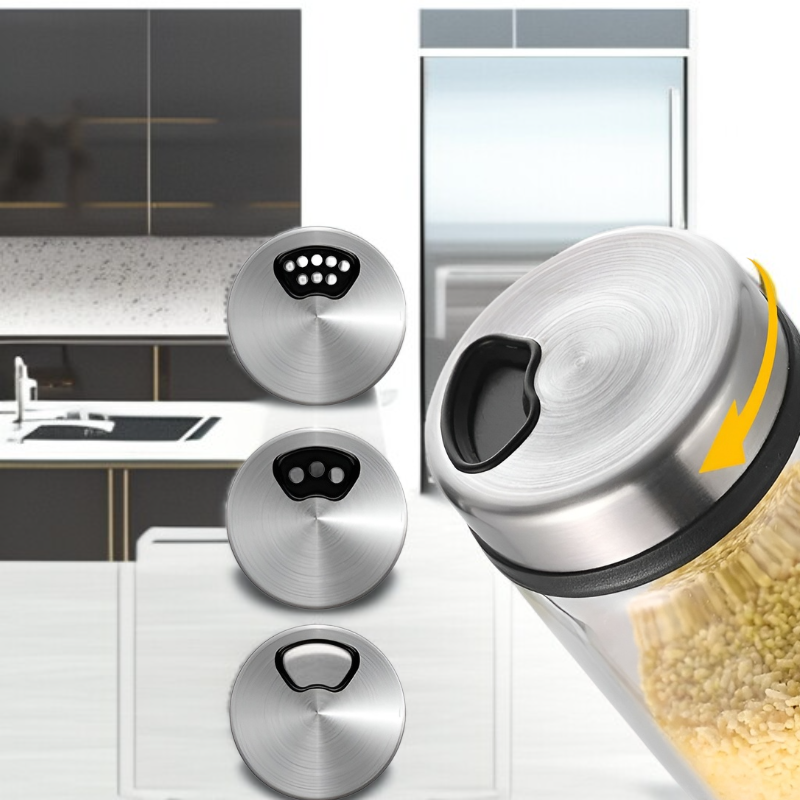 Stainless Steel Portable Outdoor Spice Jar Household Kitchen Salt and Seasoning Bottle