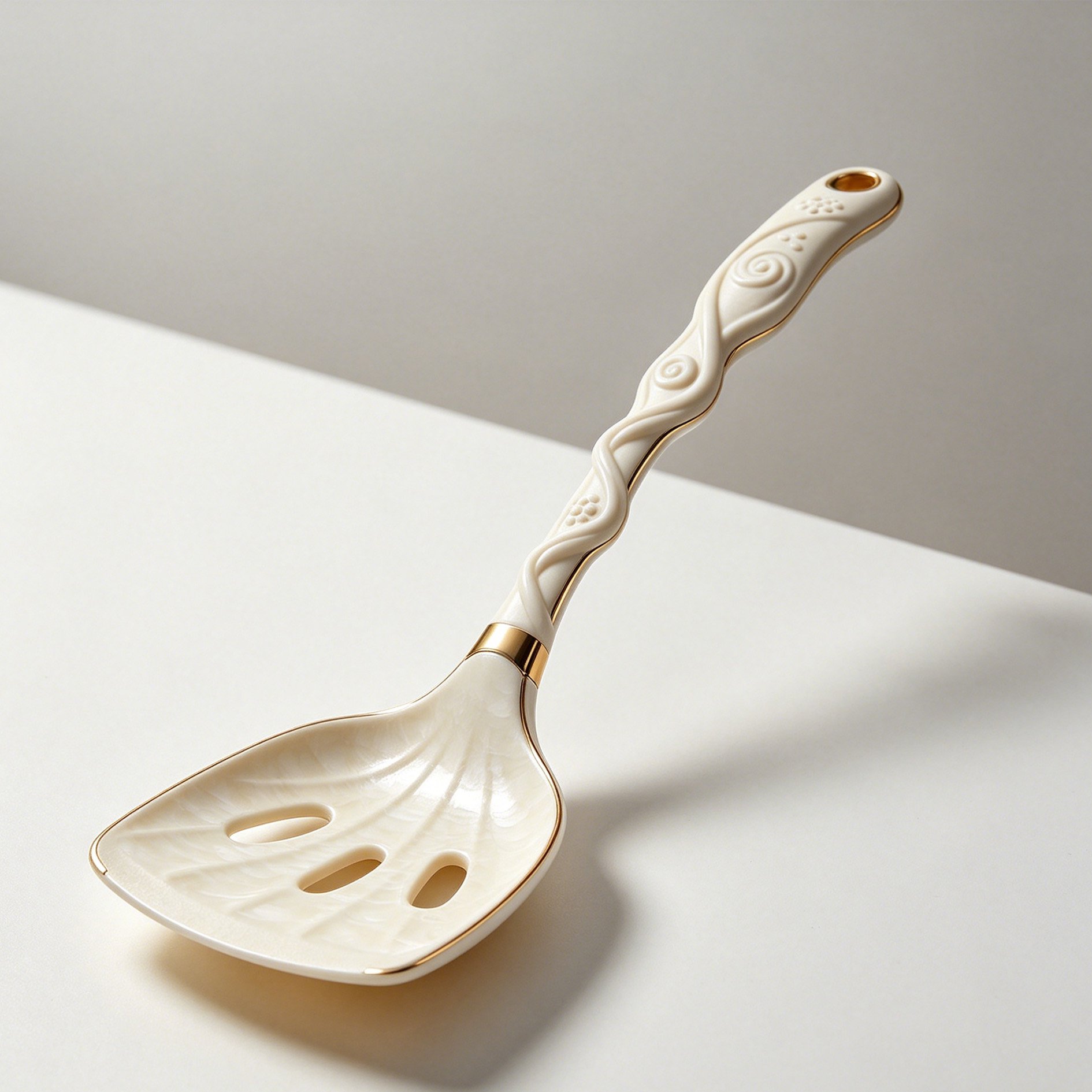 Spatule dorée résistante à la chaleur