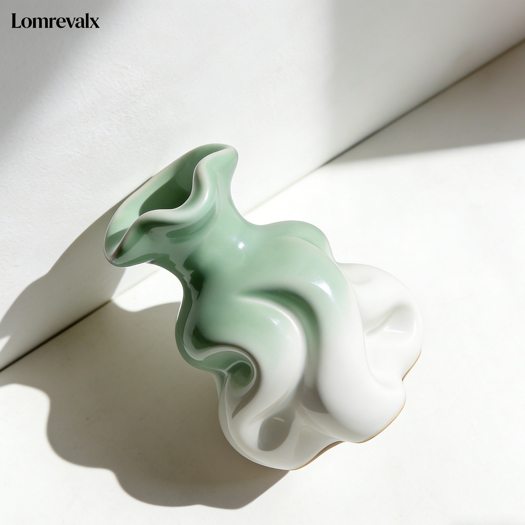 Mini florero de cerámica rústica en forma de dedo