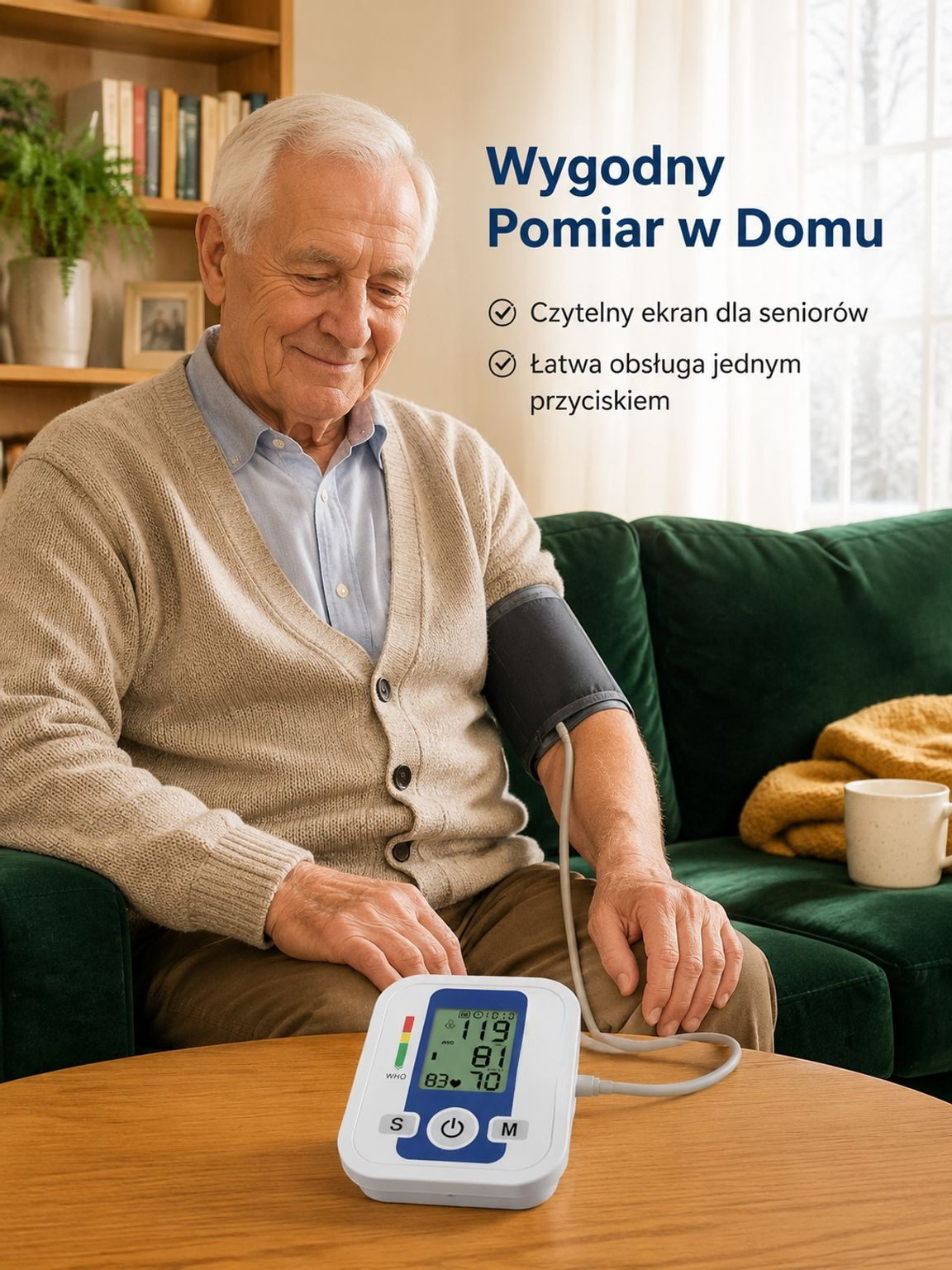 Domowy ciśnieniomierz naramienny