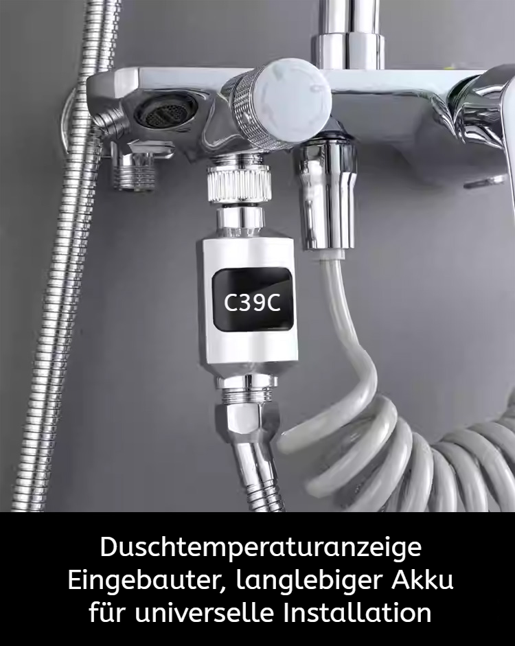 Moderner Duschkopf mit integrierter Temperaturanzeige