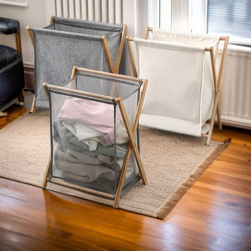 Faltbarer Wäschekorb aus Bambus für umweltfreundliche Haushaltsorganisation