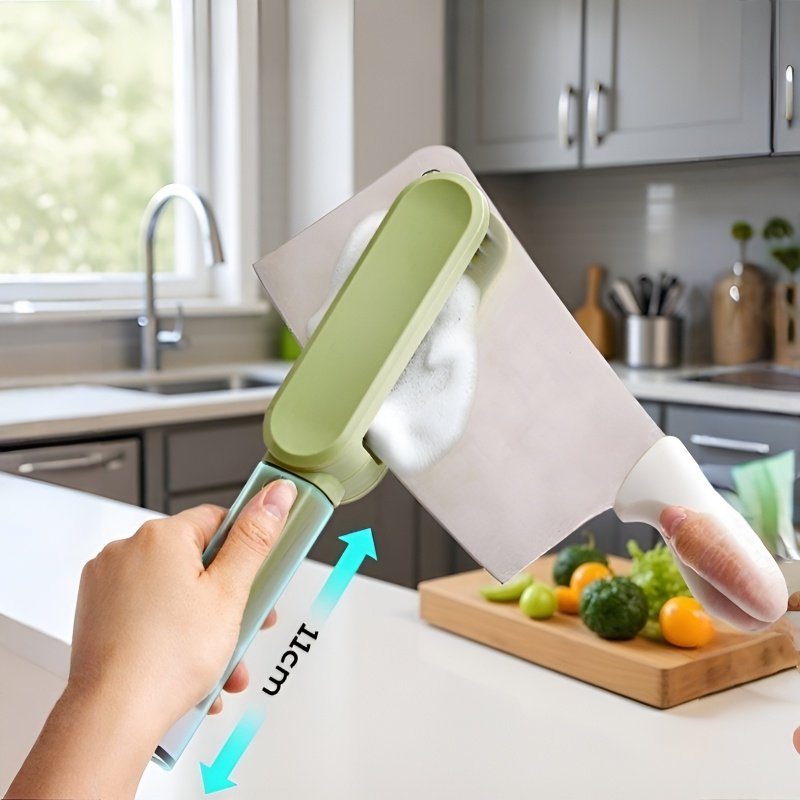 Dwugłowicowa szczotka do czyszczenia noży kuchennych