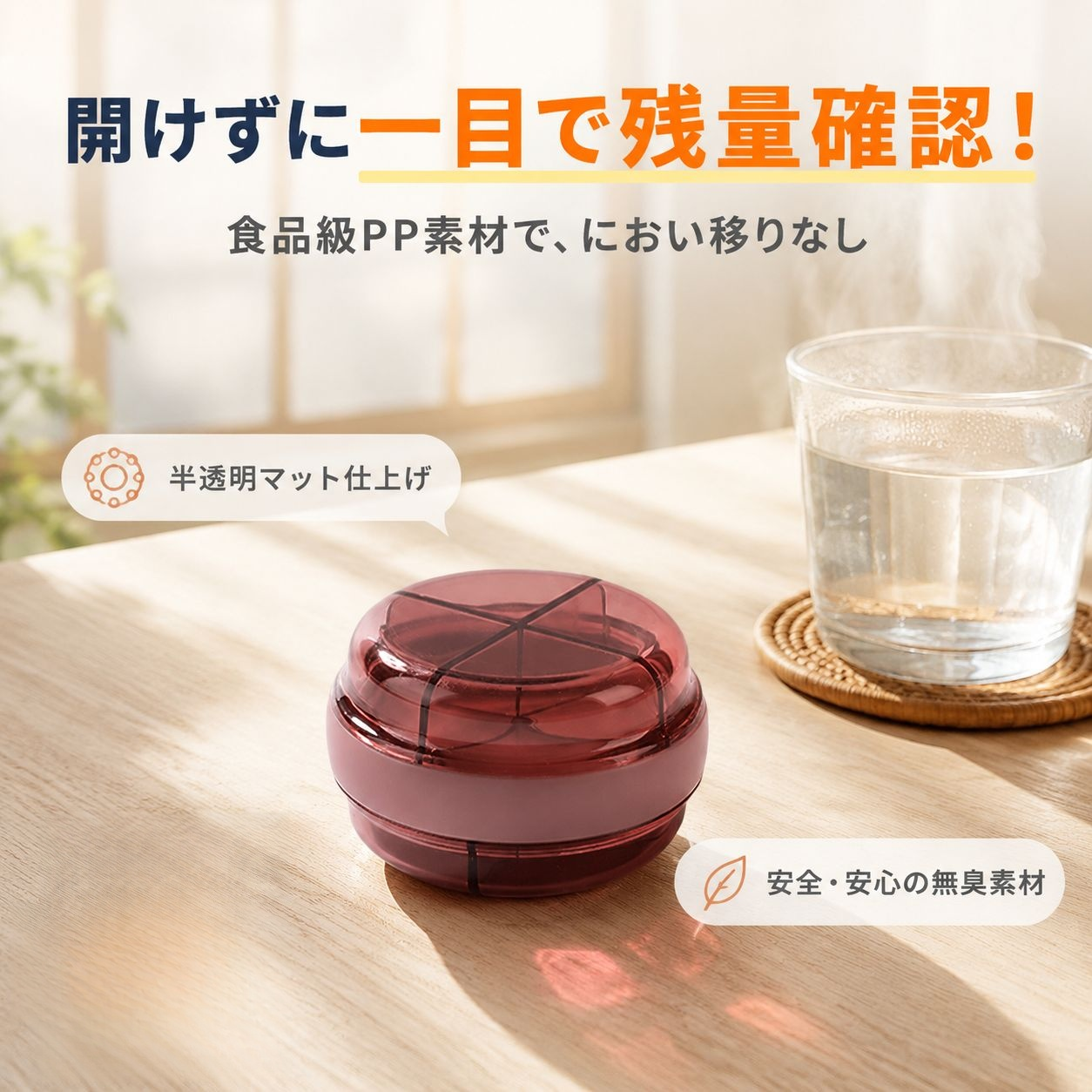 旅行携帯防湿防塵ピルケース 二重層大容量薬整理ボックス