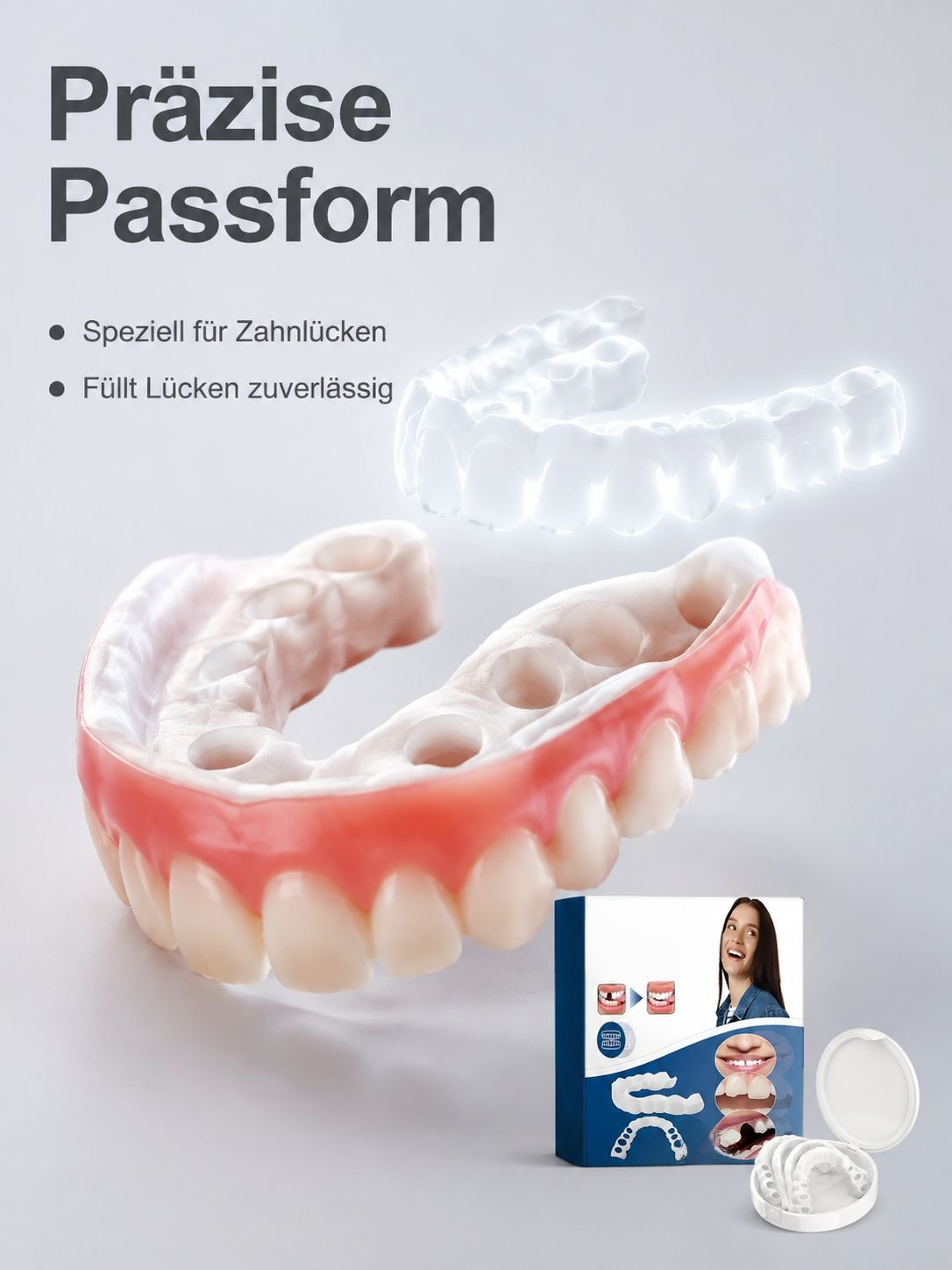 Realistische Zahnprothese für täglichen Gebrauch