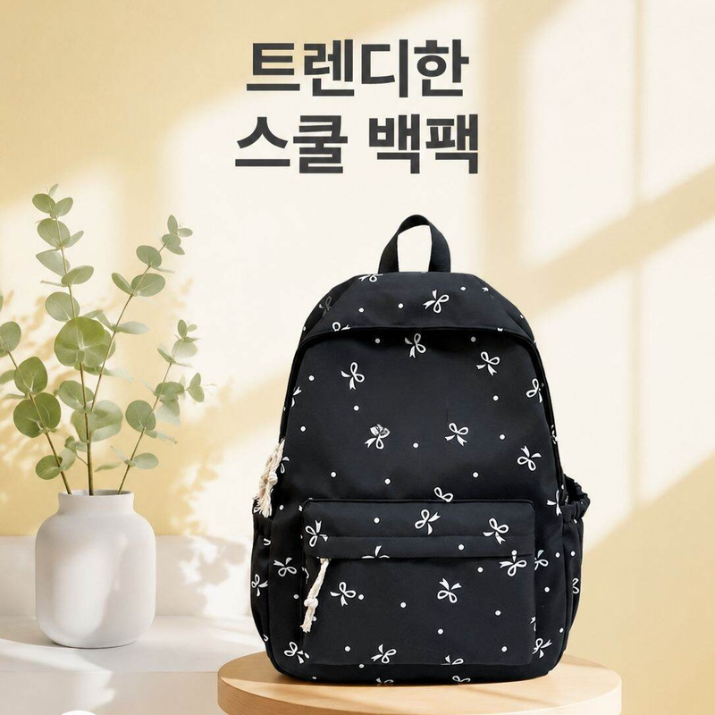 한국식 하라주쿠 플라워 스쿨백 여학생 백팩