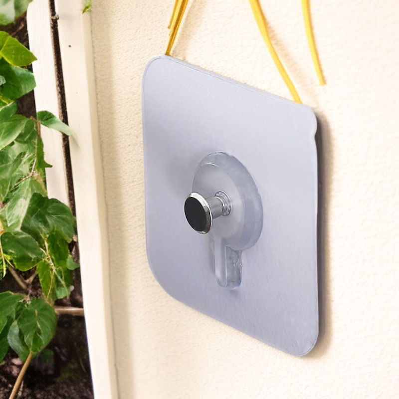 Wall-mounted hooks for damage-free photo hanging