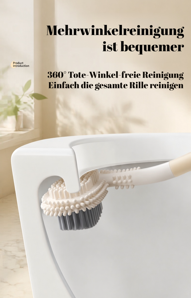 Einfache Reinigung mit der doppelseitigen Toilettenbürste