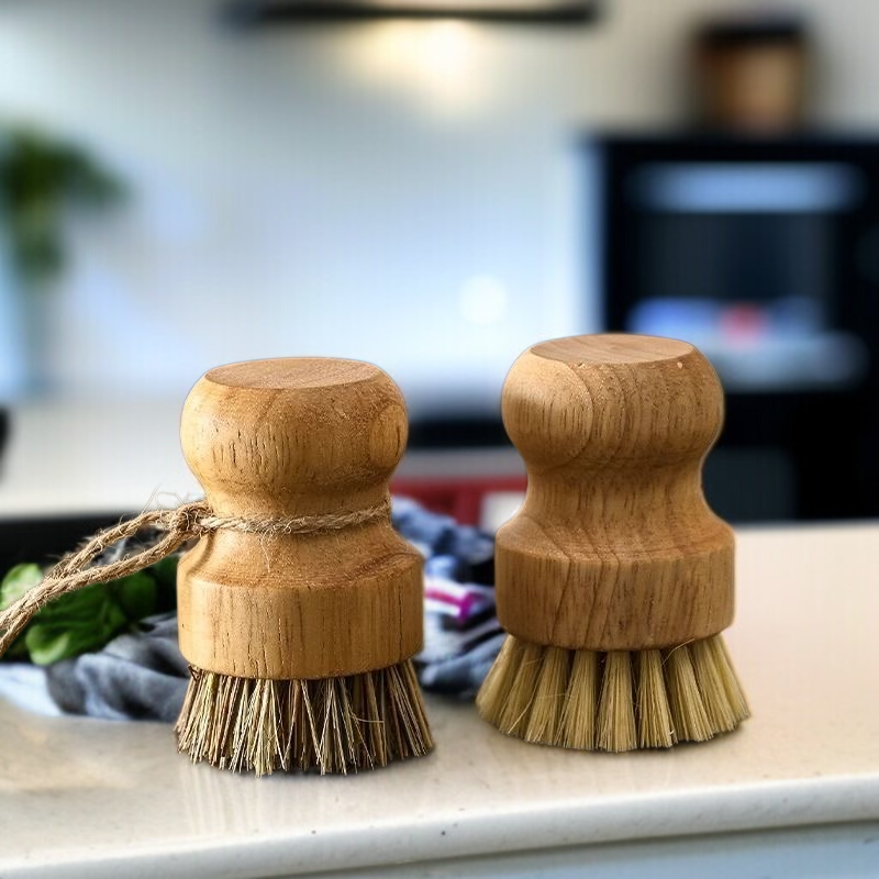 가정용 코코넛 그릇 수세미 다용도 주방 청소 도구 짧은 손잡이 천연 식물 오염 제거 브러시 설거지 브러시