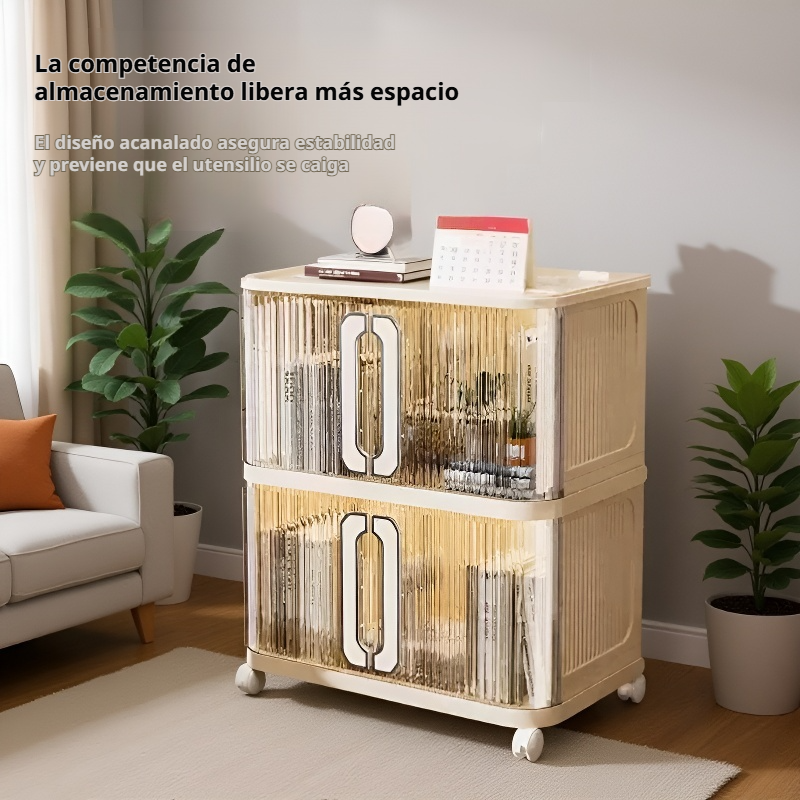 Gabinete organizador portátil y plegable, fácil de usar