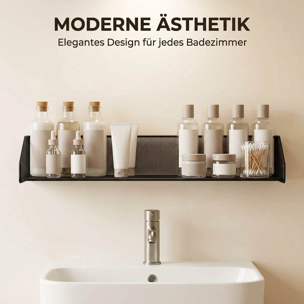 Abtropfgestell für Waschbeckenarmatur und Toilettenartikel