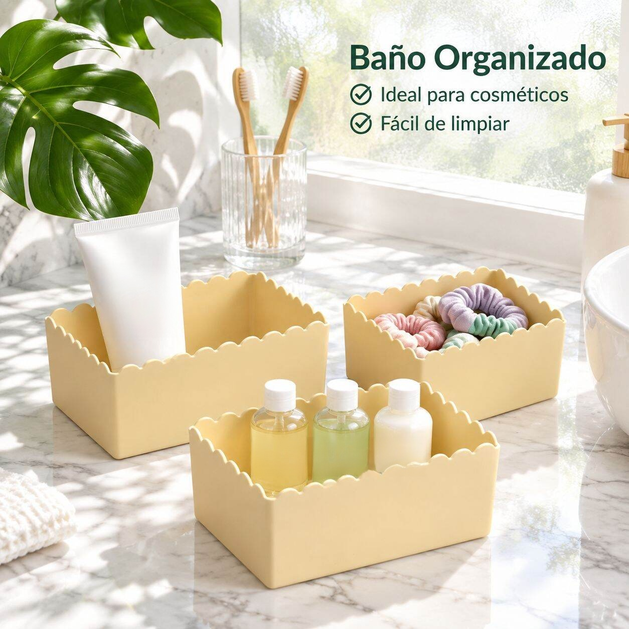 Caja organizadora para baño y dormitorio
