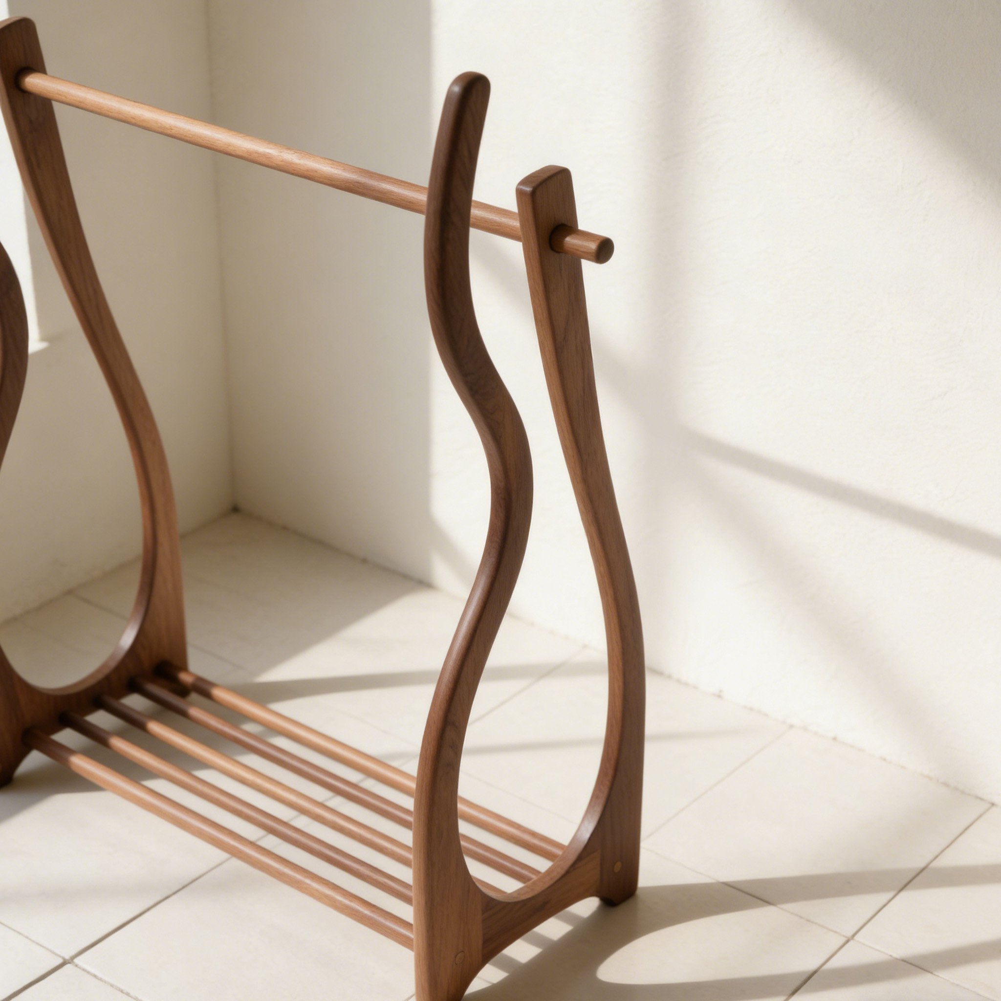 ราวแขวนเสื้อไม้เนื้อแข็ง