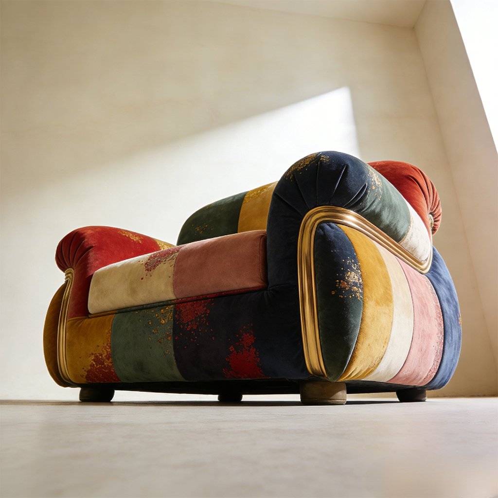 Modern Simple Single Sofa in living room setting