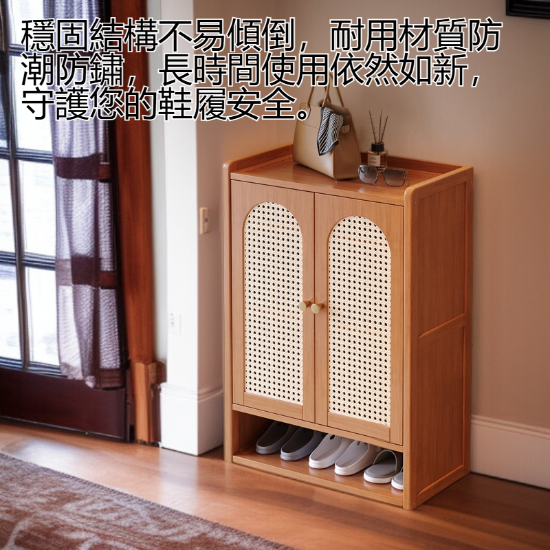 直立式高級感家用門口大容量收納鞋架全景圖