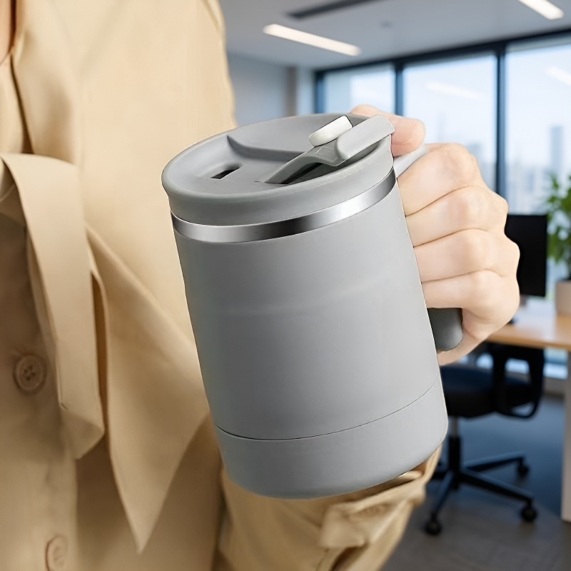 뚜껑이 있는 스테인리스 스틸 커피 머그