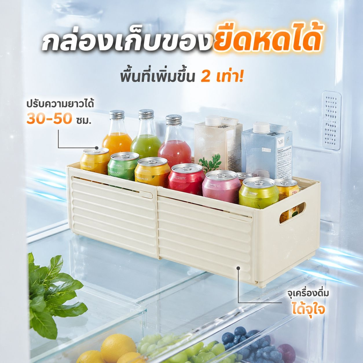 กล่องจัดเก็บอเนกประสงค์สำหรับตู้ครัวในบ้าน