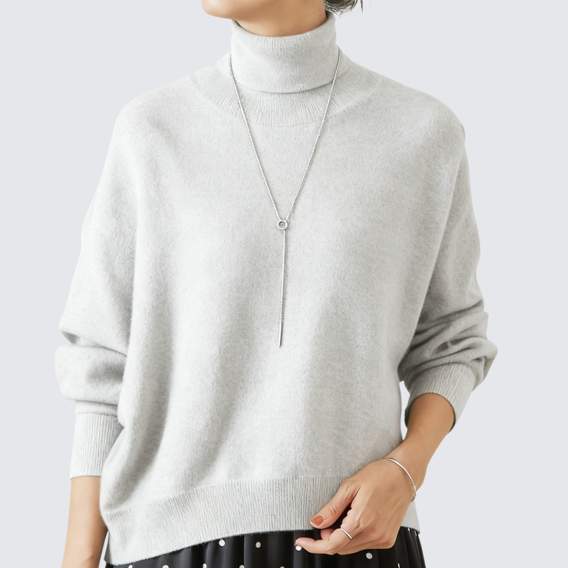 秋冬寬鬆懶人風針織打底套頭衫