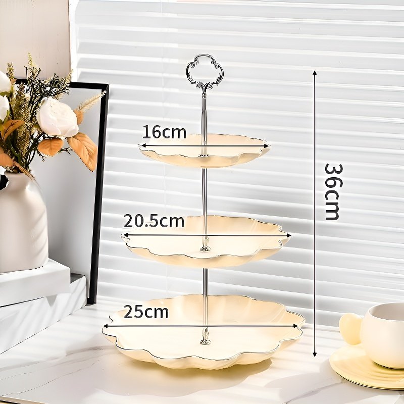 水波模様デザインヨーロッパ風フルーツプレート ケーキスタンド デザートテーブル