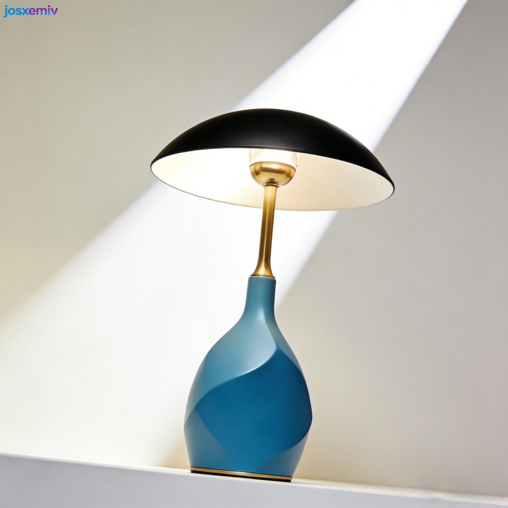 Compact eye-protecting desk lamp on study table