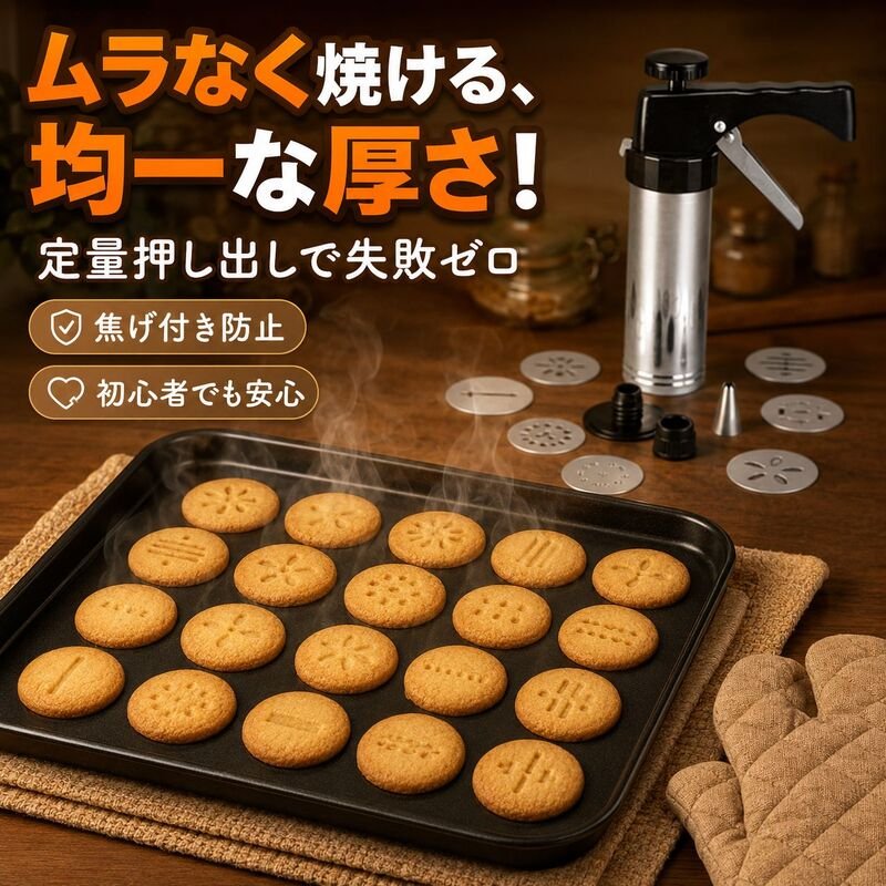 多機能クッキーガンビスケット作りデコレーションツールセット