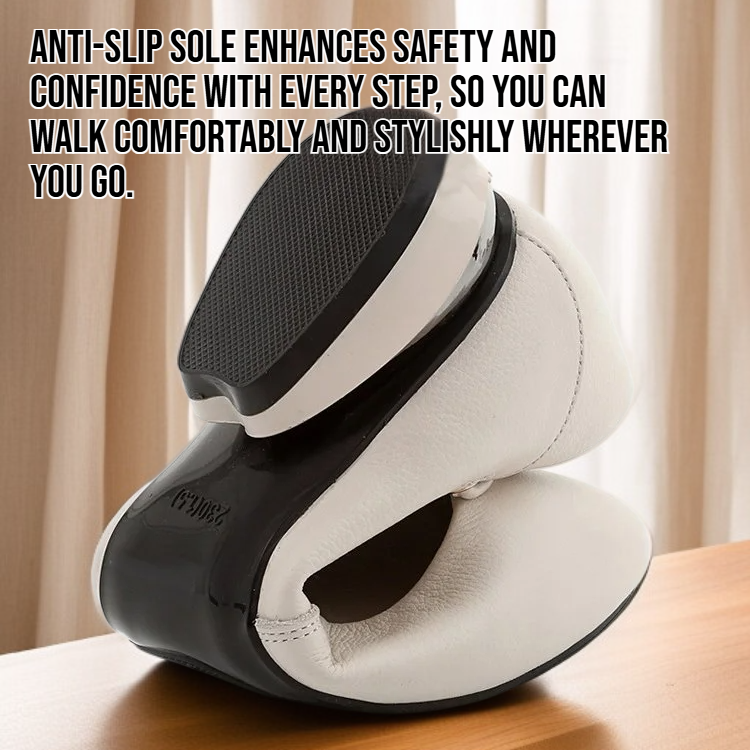 Close-up of buckle on women's chunky heel shoes