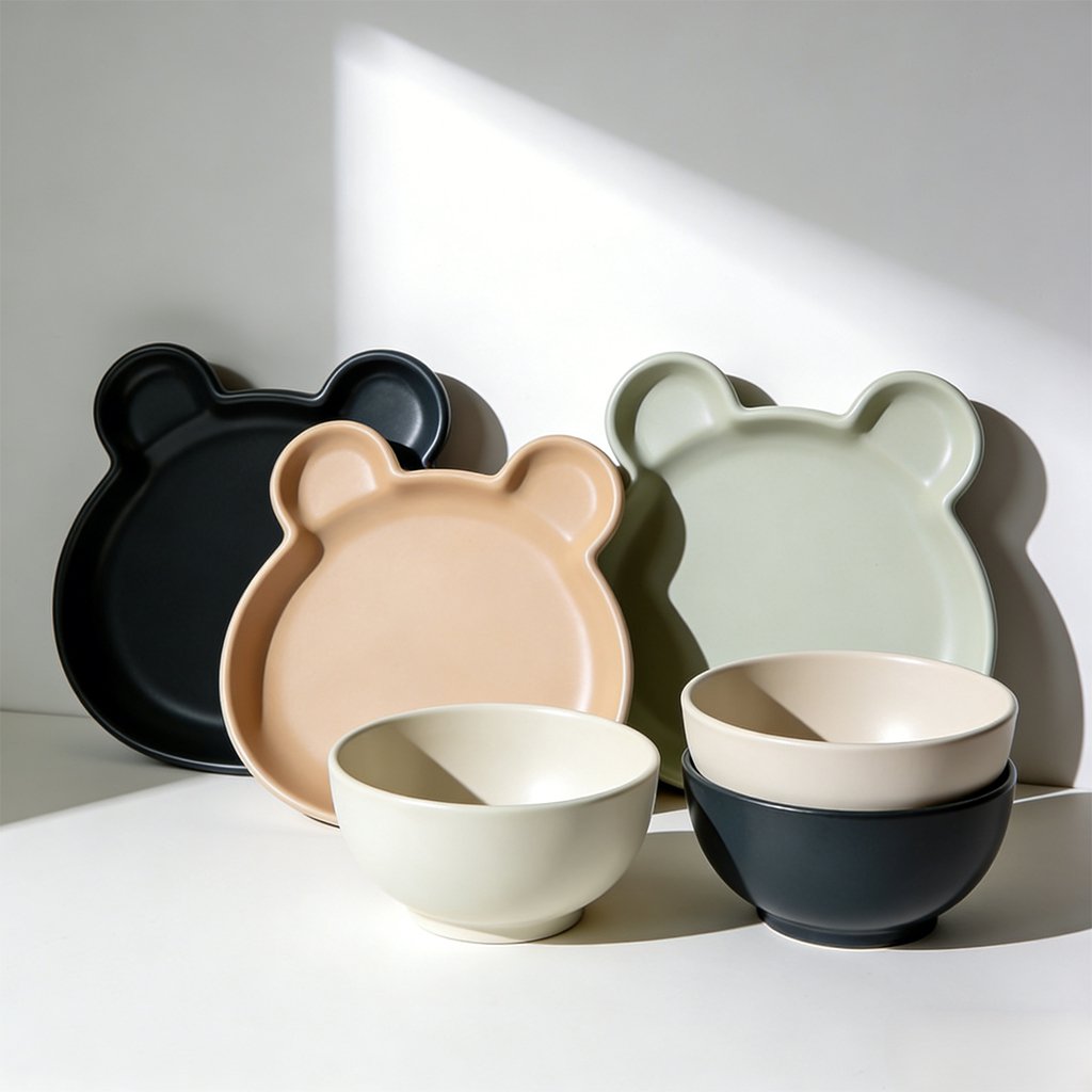 ユニークなデザインの子供用プレート