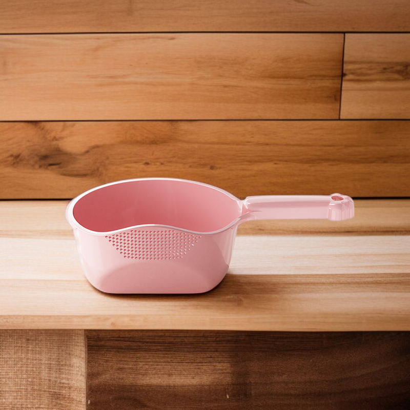 سلة تصريف لغسل الأرز بمقبض