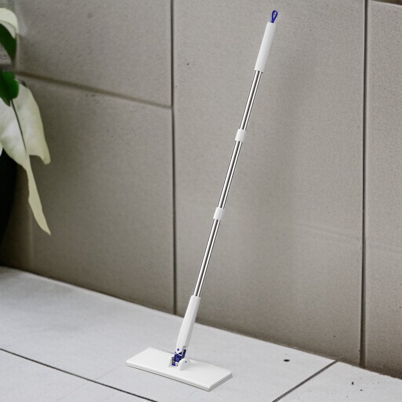 フロアワイパー 本体 1秒で着脱 ワンタッチモップ 2in1水切りワイパー 乾湿両用モップ 拭き掃除 雑巾ワイパー ベランダ 玄関 床 窓 フロア フローリング 掃除道具 使い捨てドライシート付き