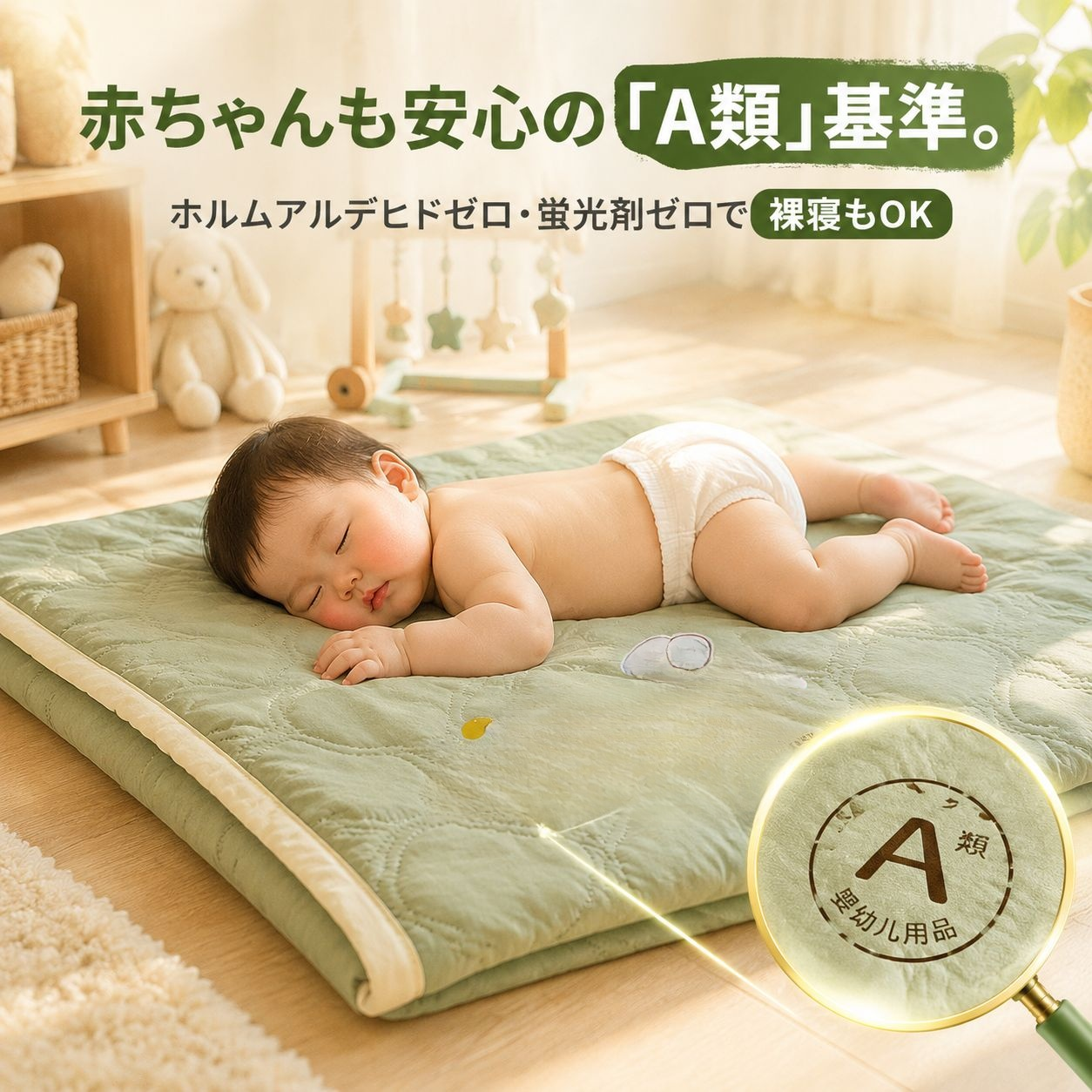 多機能洗濯機対応プリント夏布団 エアコンルーム・お昼寝用