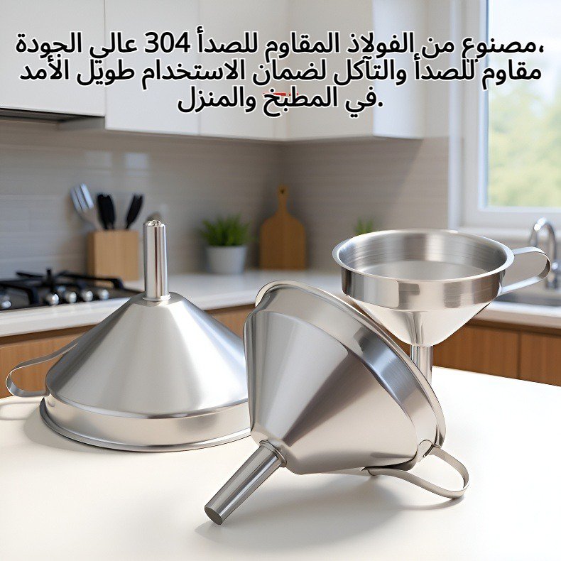 قمع من الفولاذ المقاوم للصدأ 304