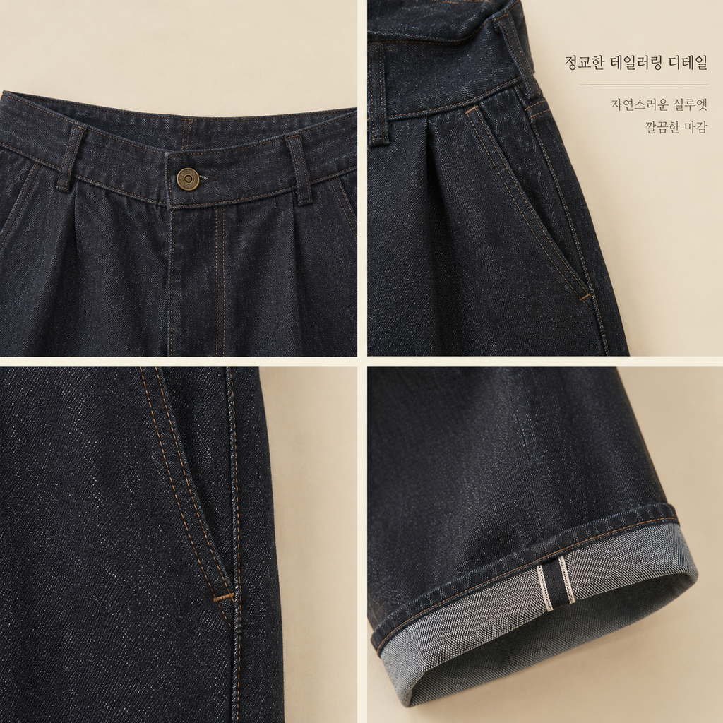 남자 아메리칸 루즈핏 스트레이트 데님 캐주얼 바지