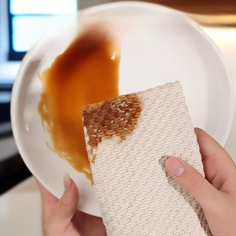 Paño de cocina grueso y duradero, gran absorción de aceite, fácil de lavar, no pierde fibras