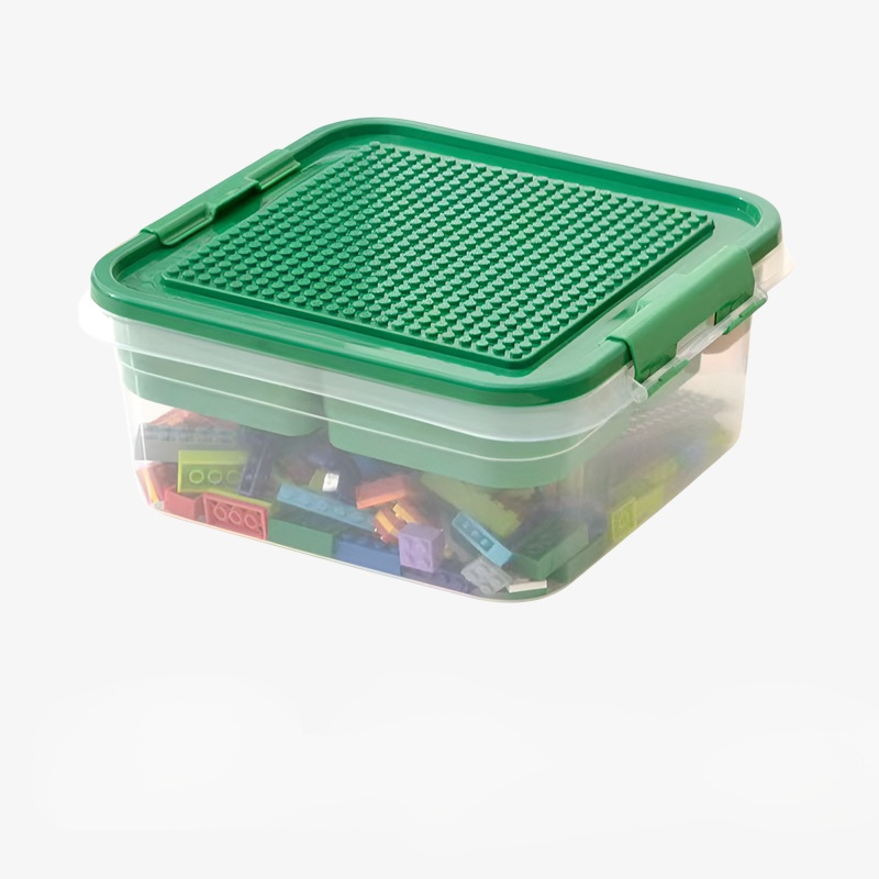Caja organizadora multifuncional para juguetes, plástico transparente, para Lego y coches pequeños