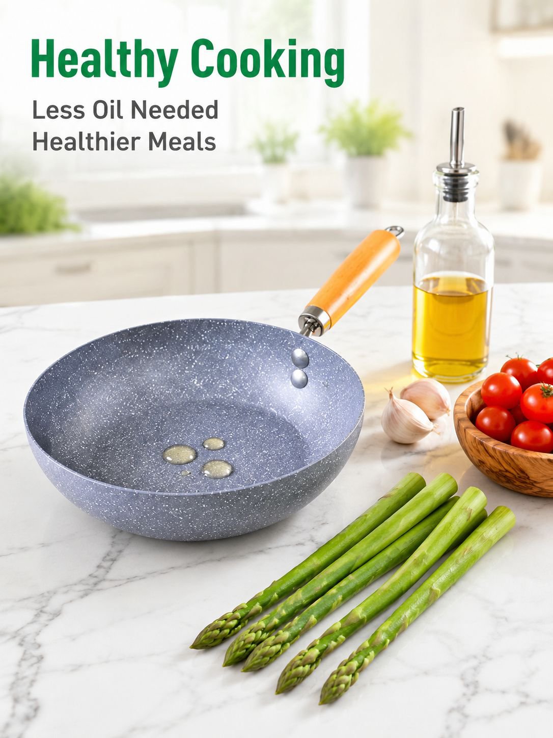 Marble Pattern Nonstick Small Frying Pan