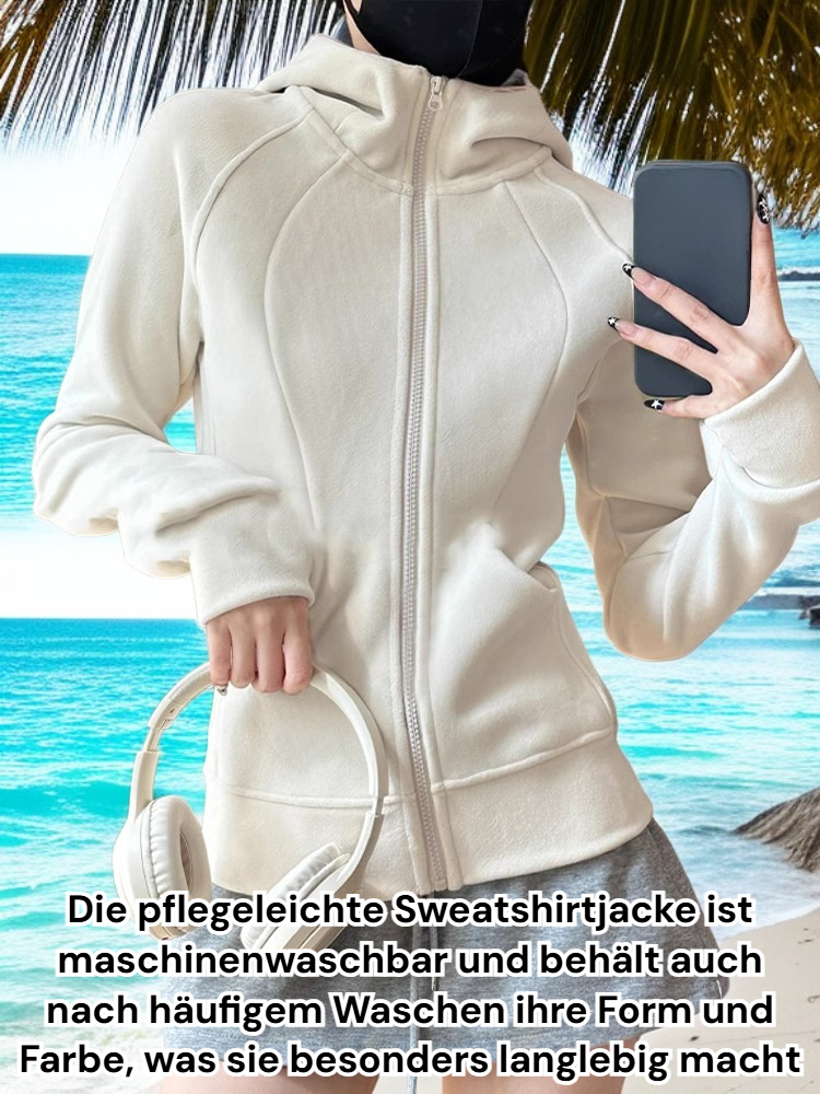 Sweatshirtjacke aus Polarfleece Rückansicht