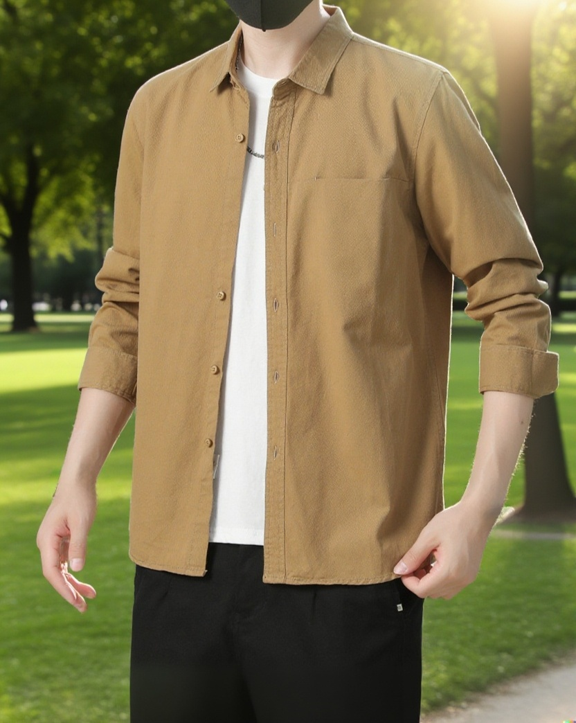남성 순면 캐주얼 외투 전체 모습