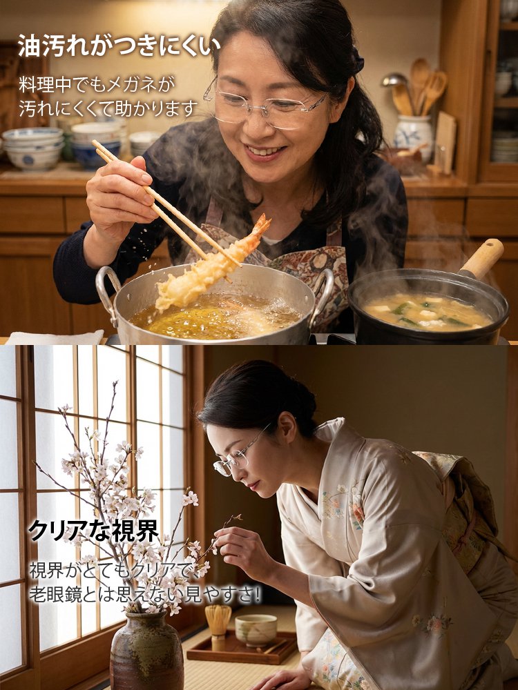 調光老眼鏡｜超軽量(5g)フレームレスレンズ✨2026年お正月期間限定半額セール！