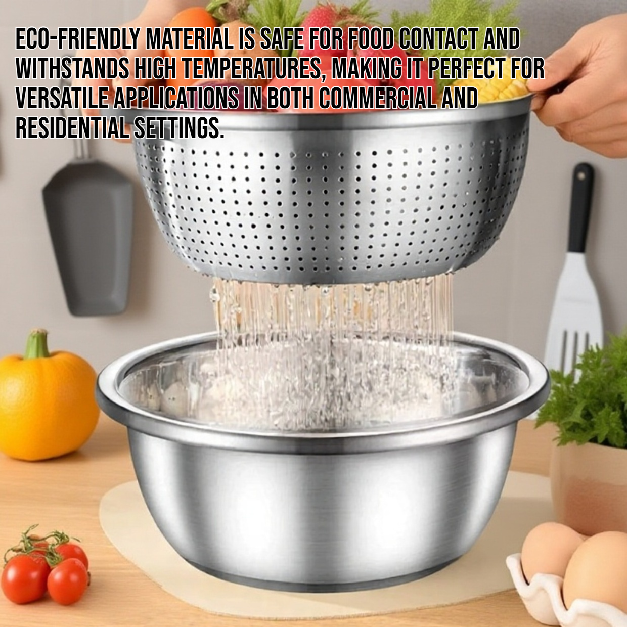 Rustproof drain basin made of durable stainless steel