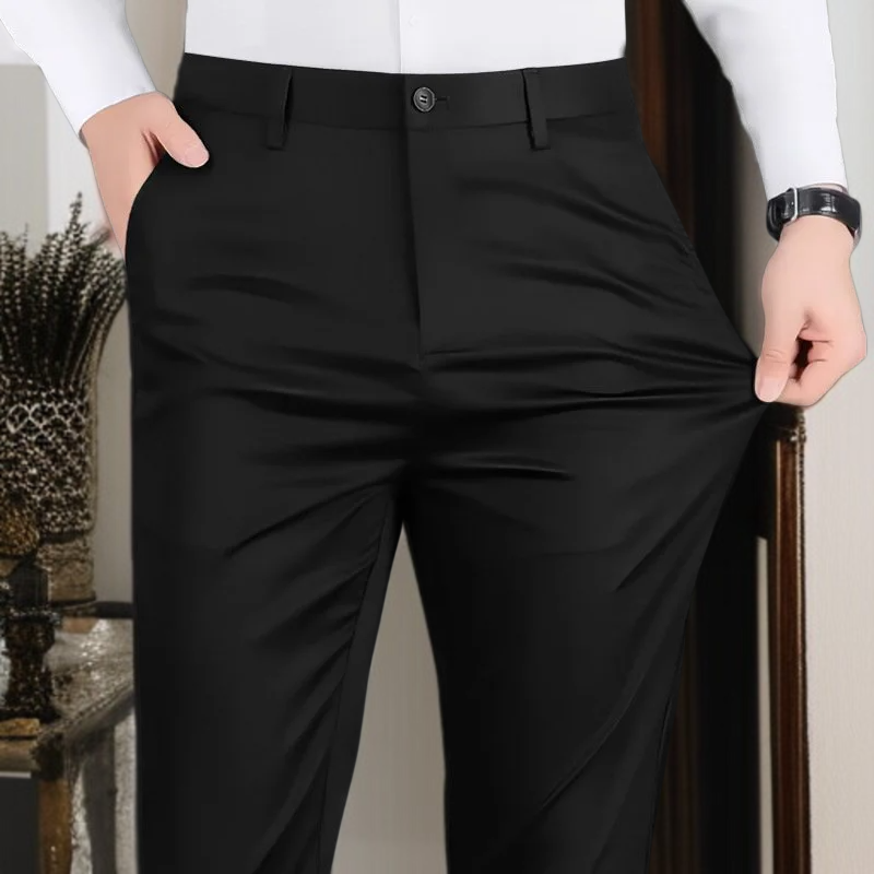 アイスシルク4WAYストレッチシワ防止スラックス