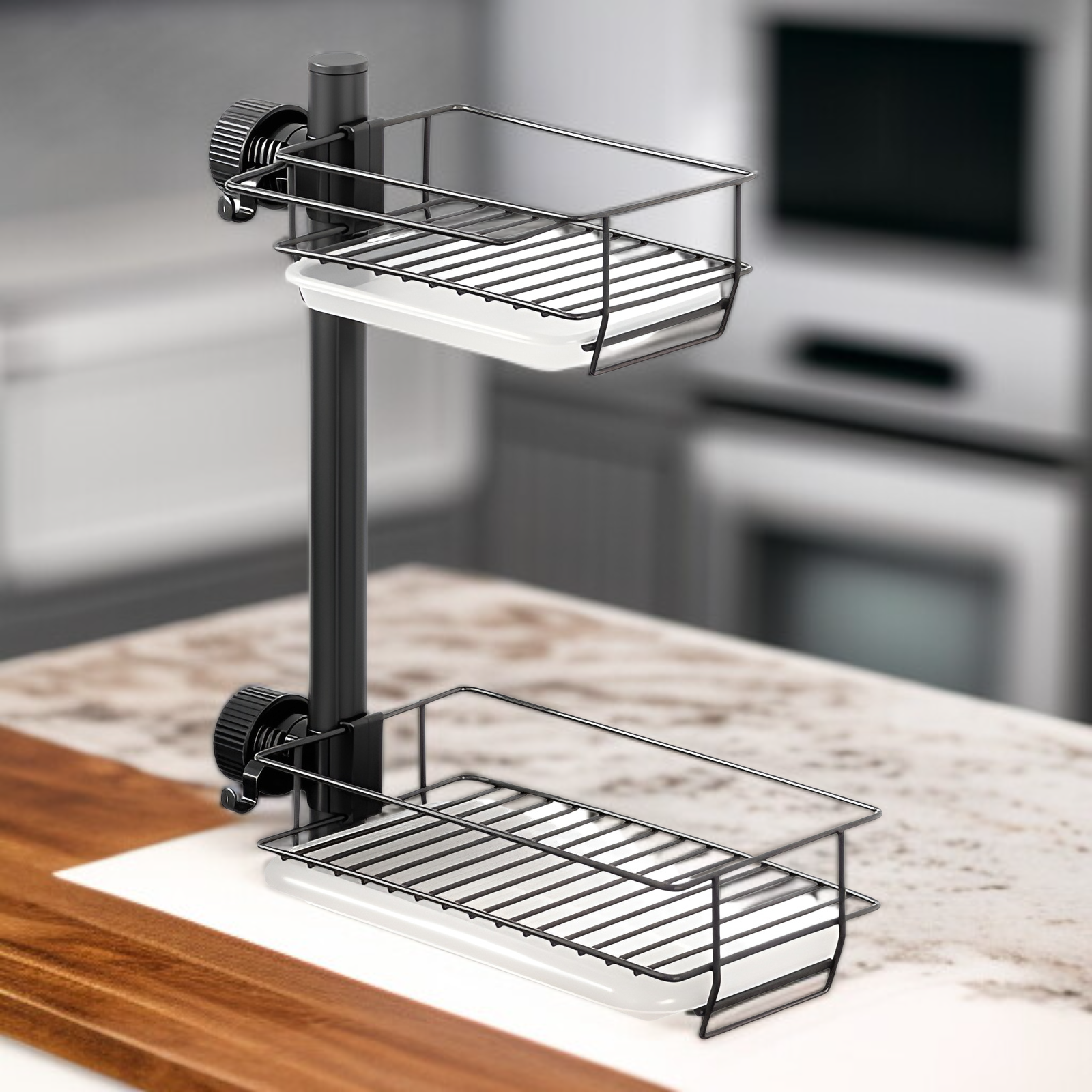 주방 수도꼭지 배수대