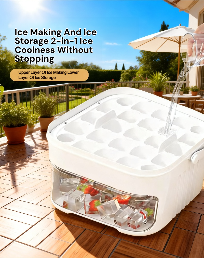 Ice tray with press function for effortless ice making