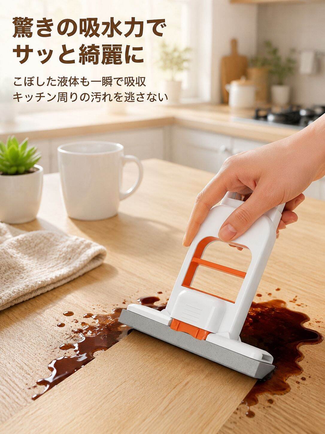 手洗い不要多機能ミニモップ