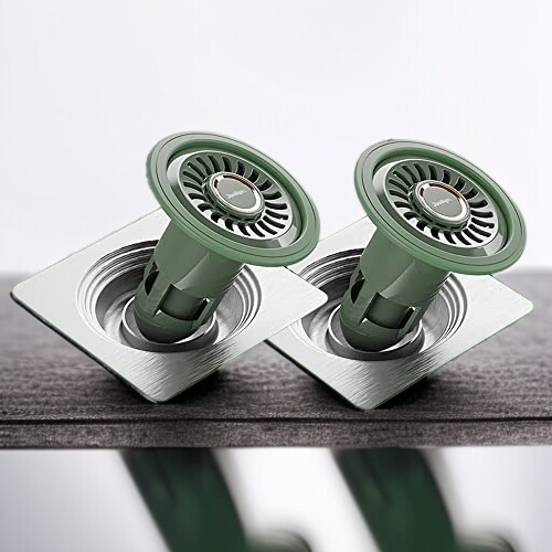 排水口カバー 防臭キャップ 地漏 キャップ 洗濯機排水口 2個セット 防臭 防虫 排水器具 浴室用 ブロッキング防止 速い排水 シンク下 排水こうカバー 臭気抑制 下水道消臭カバー 浴室用排水用皿 (