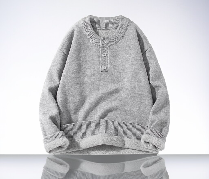 모던 스타일 남성 단색 니트 스웨터