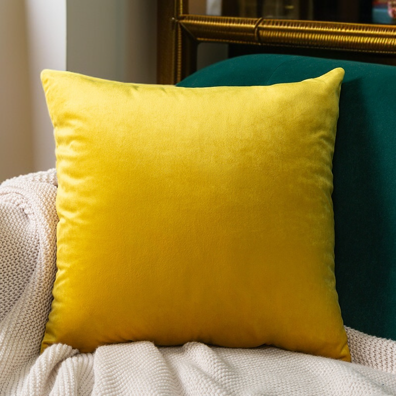 เซ็ตหมอนออฟฟิศ หมอนรองหลังผ้ากำมะหยี่สีพื้น หมอนโซฟา หมอนข้างหัวเตียง