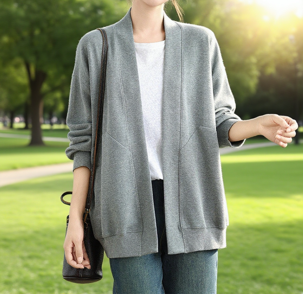 심플 디자인 여성 니트 가디건