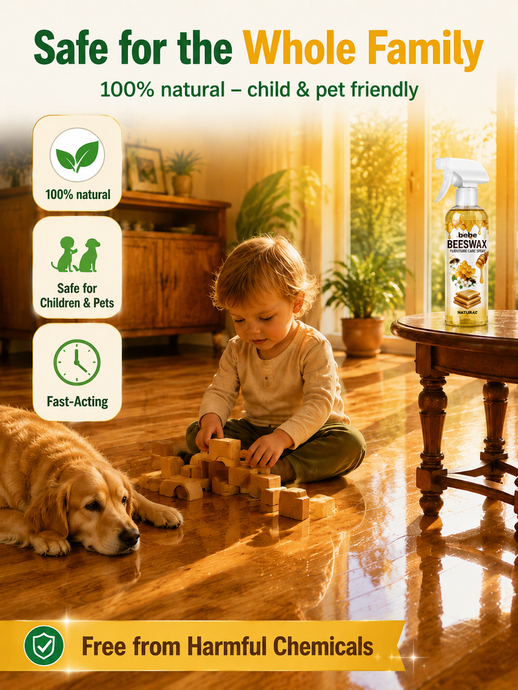 [One spray, ten years of shine] One-wipe beeswax wood polish